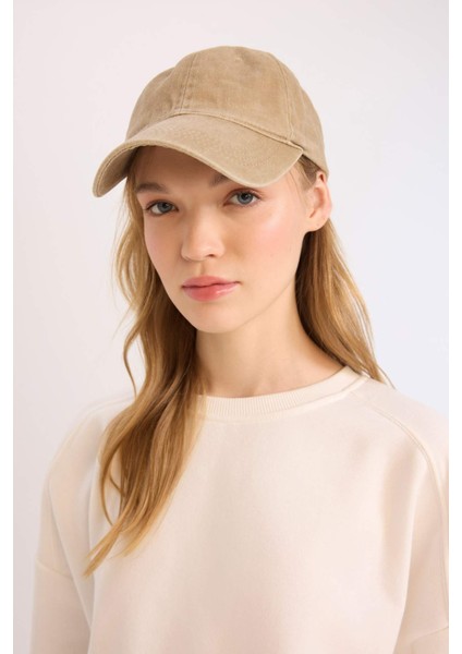 Kadın Jean Görünümlü Cap Şapka B7843AX25SM