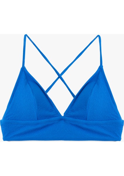 Arkası Çapraz Askılı Bağlama Detaylı Bralet Bikini Üstü