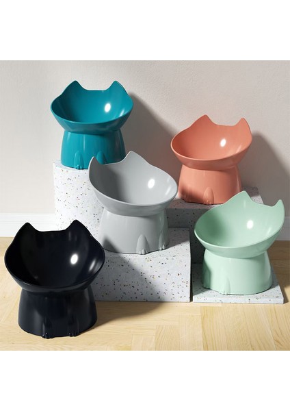 Yüksek Ayaklı Yükseltilmiş Kedi Kabı Servikal Omurları Korur Anti Kusma Tasarımlı Sağlıklı Evcil Hayvan Beslenmesi Için Plastik Kedi Kabı (Yurt Dışından) fiyatları