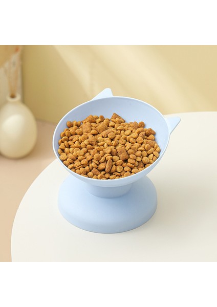 Yeni Satışlar Yüksek Ayaklı Kase Yavru Kedi Boyun Koruyucusu Sıkıca Üzülmeyi Önler Plastik Kase Şeker Renkli Kedi Maması Köpek Maması Kasesi (Yurt Dışından)