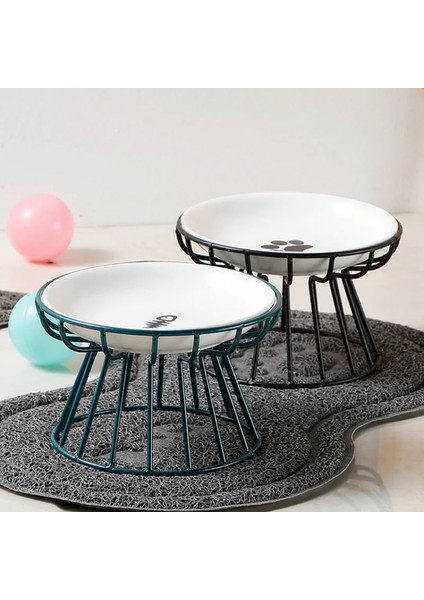 Seramik Yükseltilmiş Evcil Hayvan Kabı Mama Su Ödülleri Kediler ve Köpekler Için Malzemeler Açık Hava Besleme Içme Aksesuarları Köpek Kedi Standı Kabı (Yurt Dışından) modelleri