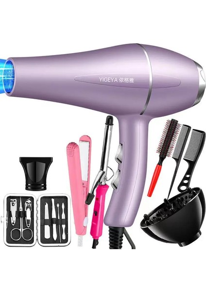 220V Saç Kurutma Makinesi Profesyonel 1200W Dişli Güçlü Güç Üfleme Saç Kurutma Makinesi Fırçası Kuaför Berber Salon Aletleri Saç Kurutma Makinesi Fanı (Yurt Dışından)