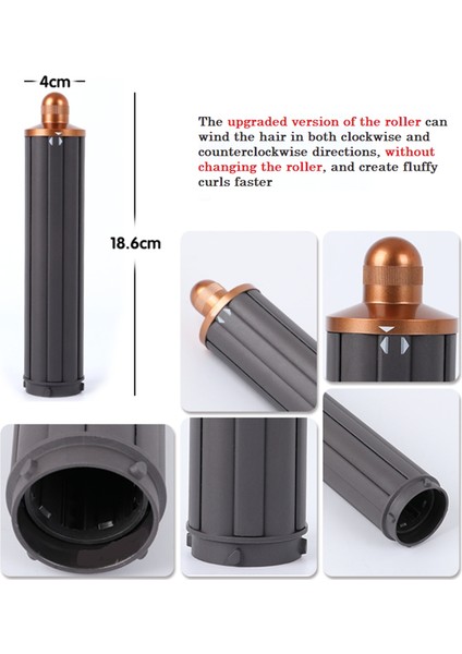 Adet 2'si 1 Arada Uzun Saç Kıvırma Els 40MM Dyson Airwrap Supersonic Saç Kurutma Makinesi Otomatik Kıvırma Aparatı (Yurt Dışından)
