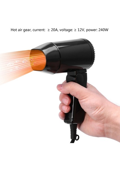 Taşınabilir 12V Araba Şekillendirme Saç Kurutma Makinesi Sıcak Soğuk Katlanır Üfleyici Pencere Buz Çözücü (Yurt Dışından) fiyatları