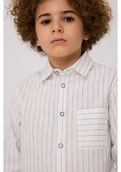 Bg Store Erkek Çocuk Çizgili Gömlek modelleri