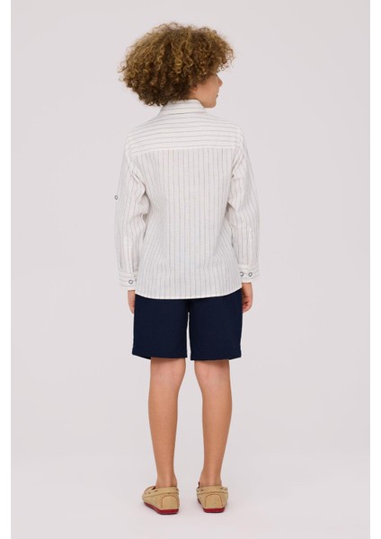 Bg Store Erkek Çocuk Çizgili Gömlek fırsatları