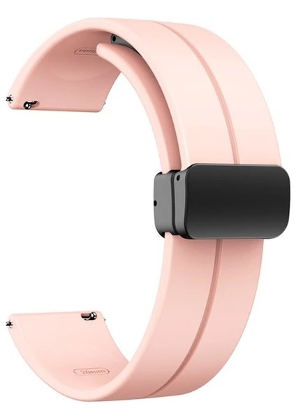 Amazfit Gts 3 - Gts 2 Mini - Gts 4 Mini Uyumlu Magnet Mıknatıslı Silikon Kordon 20MM