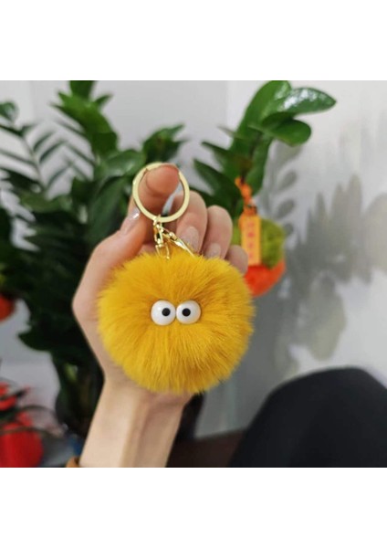 Sevimli Peluş Büyük Beyaz Gözler Kolye Araba Anahtarlık Çift Çanta Çekicilik Bebek Makine Kör Kutu Küçük Hediye Bebek Hediye (Yurt Dışından)