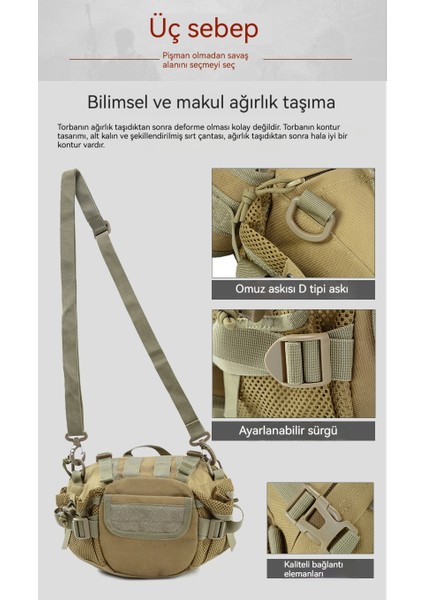Kamp Bisiklet Sürme Açık Bel Çantası Çok Fonksiyonlu Bel Çantası Taktik Kamuflaj Bel Çantası Cep Telefonu Su Geçirmez (Yurt Dışından) modelleri
