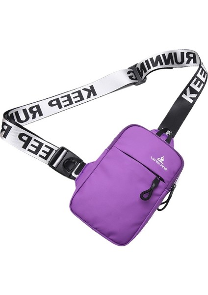 Ultra Hafif Açık Spor Göğüs Çantası Küçük Omuz Sırt Çantası Crossbody Cep Telefonu Bel (Yurt Dışından)