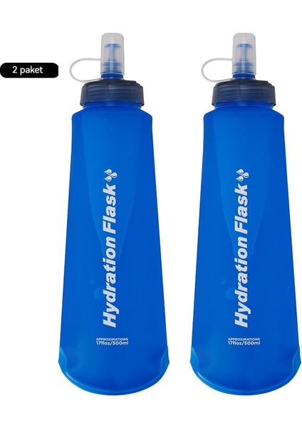Açık Spor Ekipmanları Tpu Katlanabilir Yumuşak Su Şişesi 500ML (Yurt Dışından)