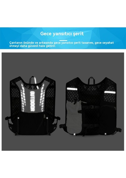 Nefes Alabilir Yelek Çantası Ter Emici Spor Koşu Çantası Sınır Ötesi Bisiklet Çantası Maraton Kros Seyahat Naylon Dağcılık Sırt (Yurt Dışından)