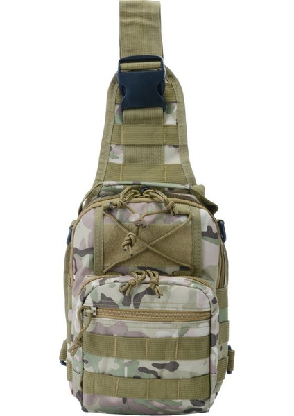 Crossbody Erkek Fitness Spor Çantası Erkek Oxford Kumaş Kamuflaj Su Geçirmez Tek Omuz Crossbody Açık Taktik Çanta Göğüs Çantası (Yurt Dışından)