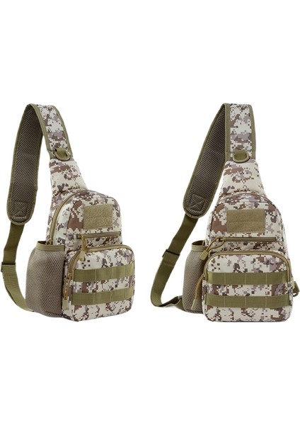 Erkekler Taktik Göğüs Çanta Büyük Kapasiteli Su Geçirmez Oxford Kumaş Spor Omuz Crossbody Çanta (Yurt Dışından)