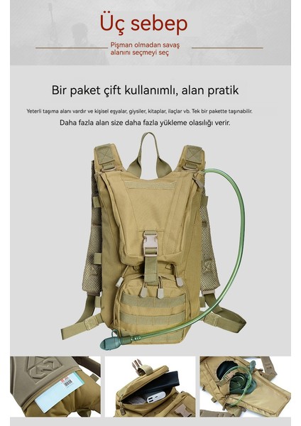 Askeri Fan Dağcılık Çantası Taktik Sırt Çantası Kamp Seyahat Sırt Çantası Kamuflaj Açık 2l 3l Çok Fonksiyonlu Spor Su Çantası (Yurt Dışından) fiyatları