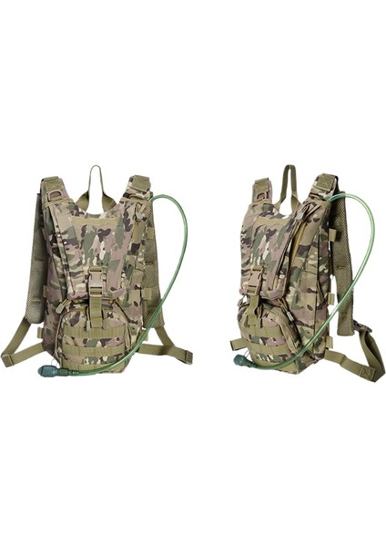 Askeri Fan Dağcılık Çantası Taktik Sırt Çantası Kamp Seyahat Sırt Çantası Kamuflaj Açık 2l 3l Çok Fonksiyonlu Spor Su Çantası (Yurt Dışından)
