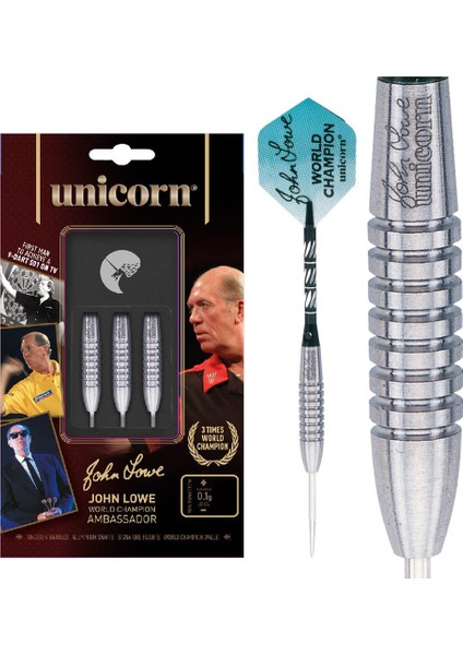 John Lowe World Champion Ambassador % 90 Tungsten Çelik Uçlu Dart Oku
