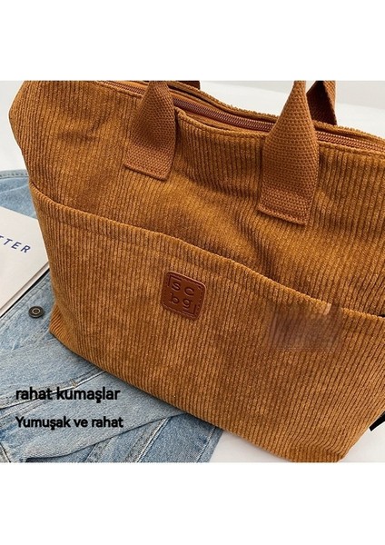 Kadife Büyük Kapasiteli Retro Omuz Çantası (Yurt Dışından) fiyatları