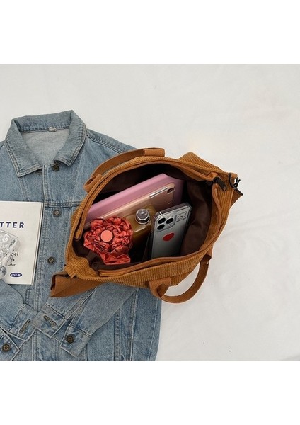 Kadife Büyük Kapasiteli Retro Omuz Çantası (Yurt Dışından) indirimleri