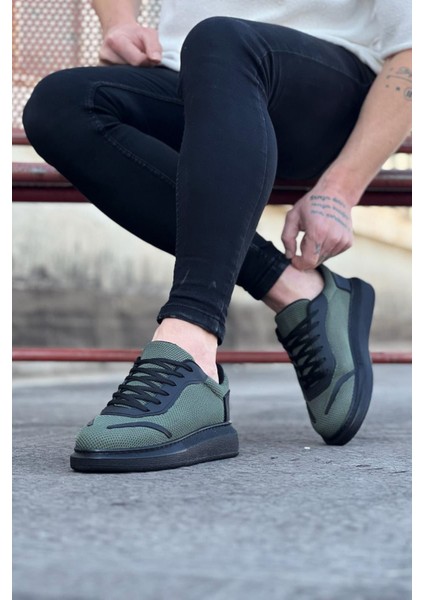 LISINYA947 CZ019 Haki Triko Erkek Casual Ayakkabı