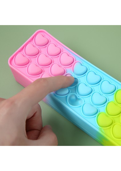 Mkjınmeı Bubble Music Silikon Kalem Kutusu Puzzle Dekompresyon Kalem Kutusu (Yurt Dışından)