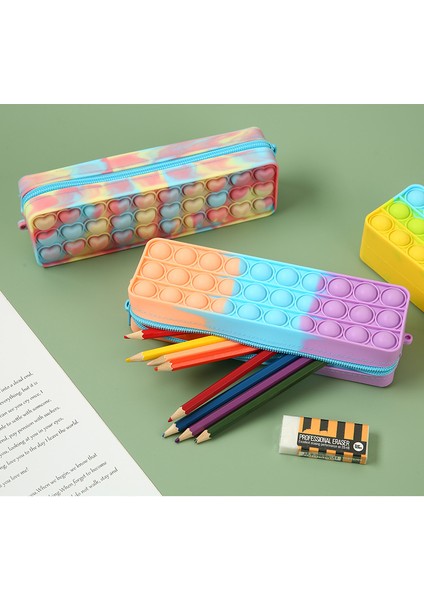 Mkjınmeı Bubble Music Silikon Kalem Kutusu Puzzle Dekompresyon Kalem Kutusu (Yurt Dışından)