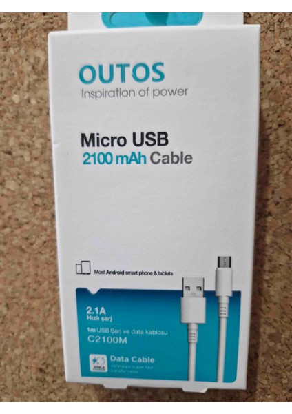 Micro USB Sarj ve Data Kablo 2.1A