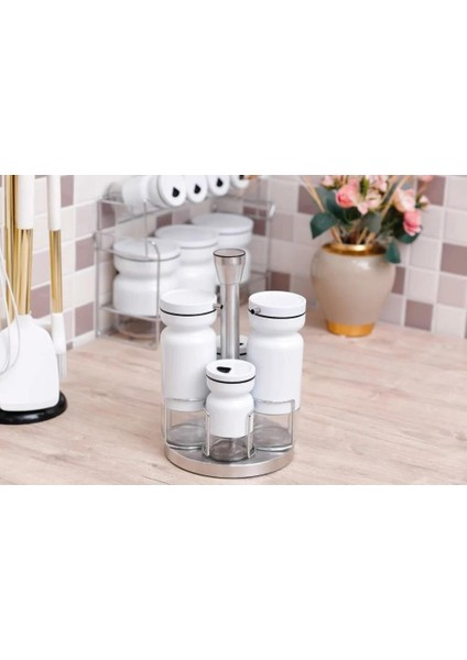 Clara Beyaz Yağlık Sirkelik Set