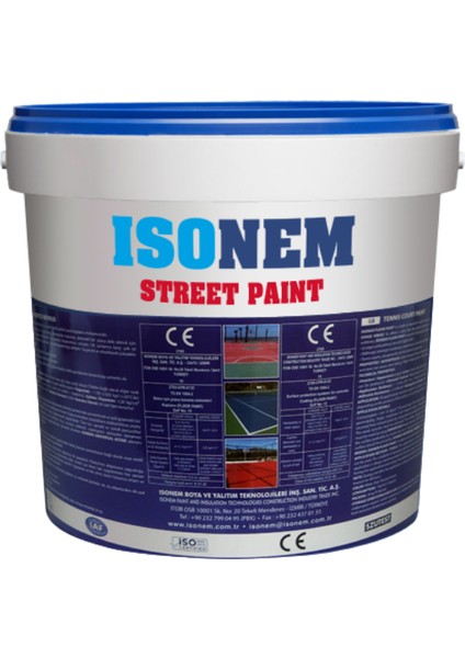 Isonem Street Paint Polymer Esaslı Asfalt ve Beton Zemin Kaplaması 10KG