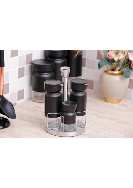 Clara Siyah Yağlık Sirkelik Set
