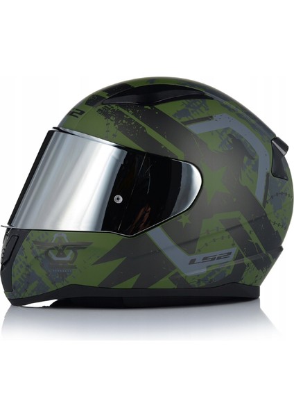 Rapıd Iı Thunder Bırds Mat Yeşil Motosiklet Kaskı Gri Camlı fiyatları