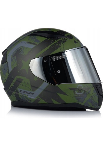 Rapıd Iı Thunder Bırds Mat Yeşil Motosiklet Kaskı Gri Camlı modelleri