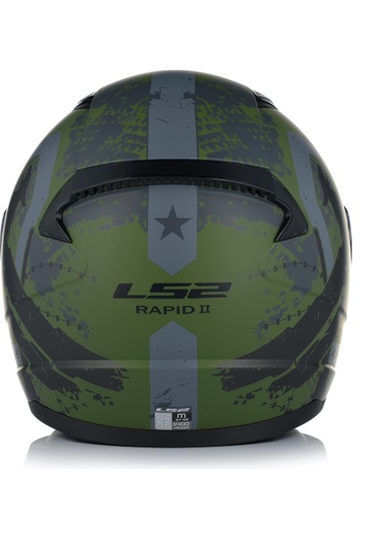 Rapıd Iı Thunder Bırds Mat Yeşil Motosiklet Kaskı Gri Camlı indirimleri