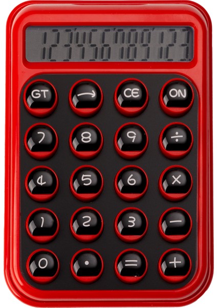 Renkli ve Güneş Enerjili Hesap Makinesi - Kırmızı BL2122 indirimleri