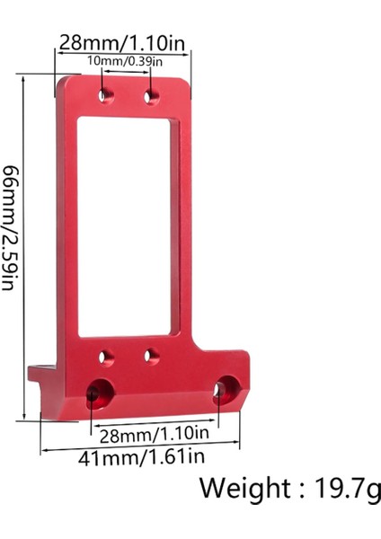 1/10 SCX10 Iıı AR45P Kırmızı Için Ön Aks Bat Servo Montajı (Yurt Dışından)