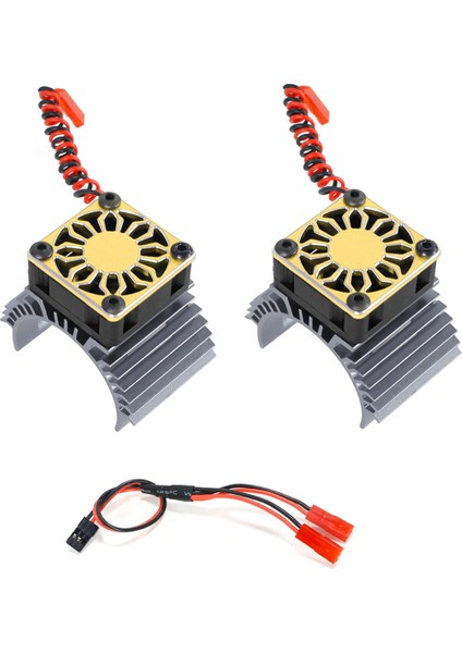Rc Motor Soğutma Fanı Isı Emici 36MM Rc Araba Için 1/8 1/10 Ölçek Altın (Yurt Dışından)