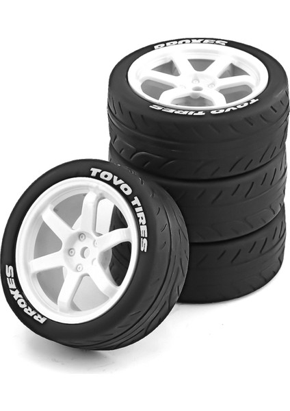 1/10 Rc Yarış Arabası Lastikleri TT01 TT02 XV01 Için Drift Araba Lastiği, Beyaz (Yurt Dışından)