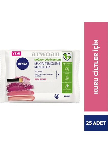 Nivea Makyaj Temizleme Mendili 25 Adet (Yüz, Göz ve Kuru Ciltler Için)