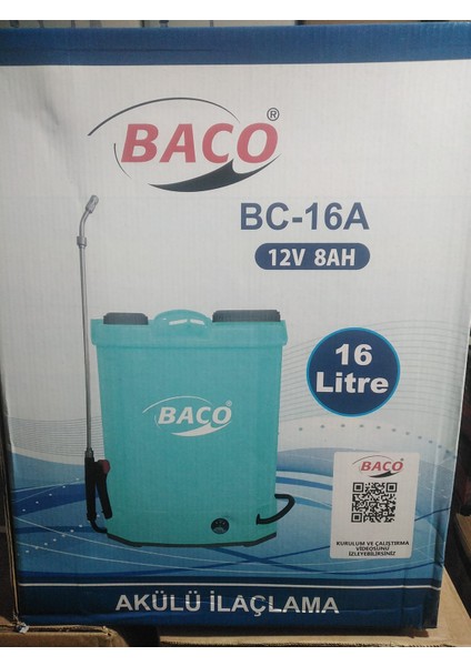 Akülü Ilaçlama Makinesi (BC-16A) 12V 8AH