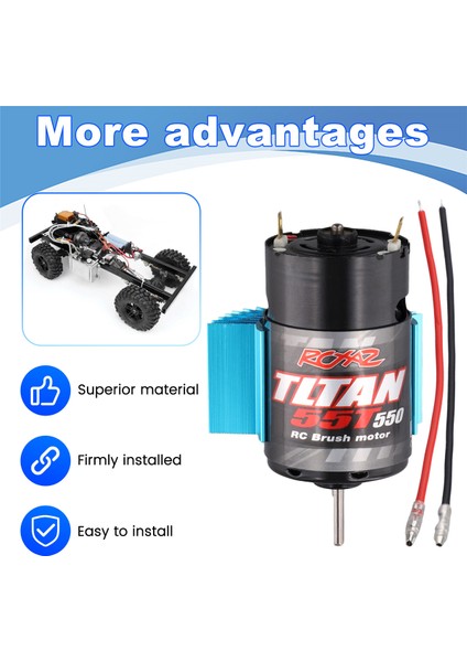 1:10 Rc Crawler Axial SCX10 55T Için Isı Emicili 550 Fırçalı Motor (Yurt Dışından) fırsatları