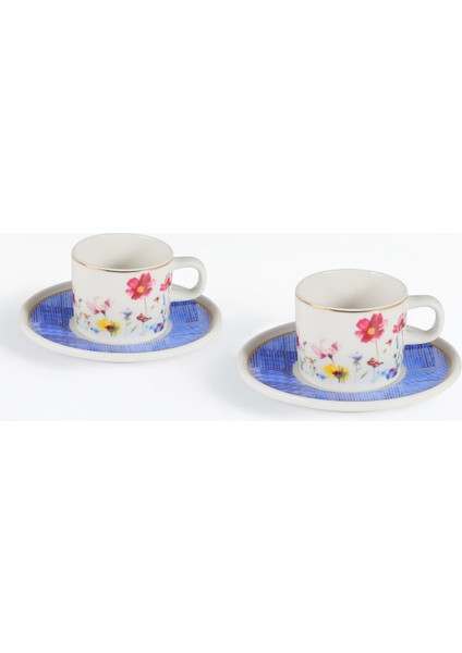 Mental 4 Parça 2 Kişilik Kahve Takımı 6709 Mavi fiyatları