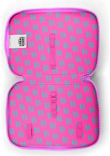 Kids Renkli Leopar Desenli Çift Katlı Kalem Çanta 11143 indirimleri