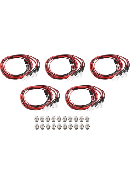 1/10 Model Drift Araba Aracı Için 5 Adet 4led 5mm Farlar, Mavi ve Yeşil (Yurt Dışından)