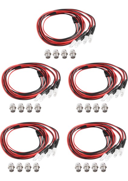 1/10 Model Drift Araba Aracı Için 5 Adet 4led 5mm Farlar, Mavi ve Yeşil (Yurt Dışından) fiyatları