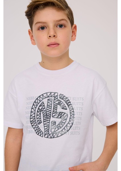 Bg Store Erkek Çocuk Beyaz Tshirt