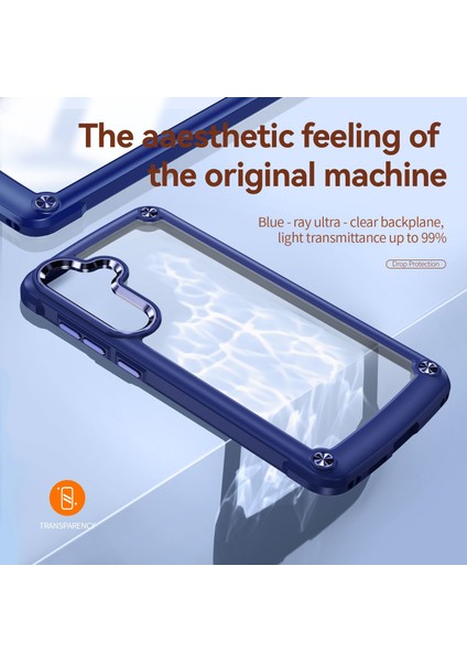 Samsung Galaxy S25 Için Şeffaf Sert Pc Tpu Tampon Telefon Kılıfı - Mavi (Yurt Dışından) fiyatları
