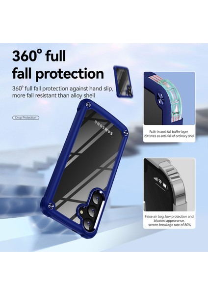 Samsung Galaxy S25 Için Şeffaf Sert Pc Tpu Tampon Telefon Kılıfı - Mavi (Yurt Dışından) fırsatları