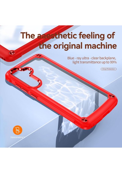 Samsung Galaxy S25 Için Şeffaf Sert Pc Tpu Tampon Telefon Kılıfı - Kırmızı (Yurt Dışından) fiyatları