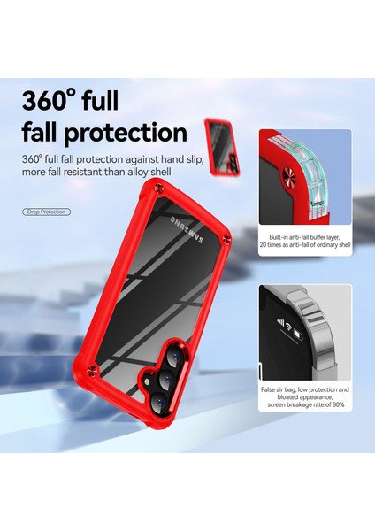 Samsung Galaxy S25 Için Şeffaf Sert Pc Tpu Tampon Telefon Kılıfı - Kırmızı (Yurt Dışından) fırsatları