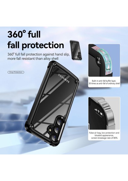 Samsung Galaxy S25+ / S25 Plus Için Şeffaf Sert Pc Tpu Tampon Telefon Kılıfı - Siyah (Yurt Dışından) fırsatları